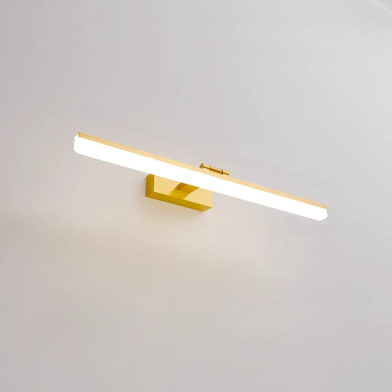 Rectangle 1-Light Black Metal Vanity Light for Bathroom