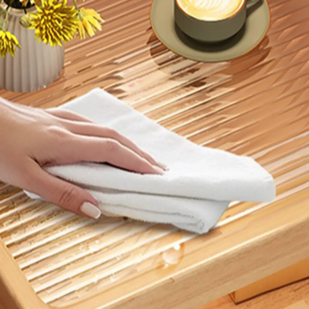 3 Tiers Square Wood Glass Top Open Storage Side Table