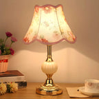 Elegant Classic Metal Table Lamp with Fabric Shade