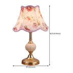 Elegant Classic Metal Table Lamp with Fabric Shade