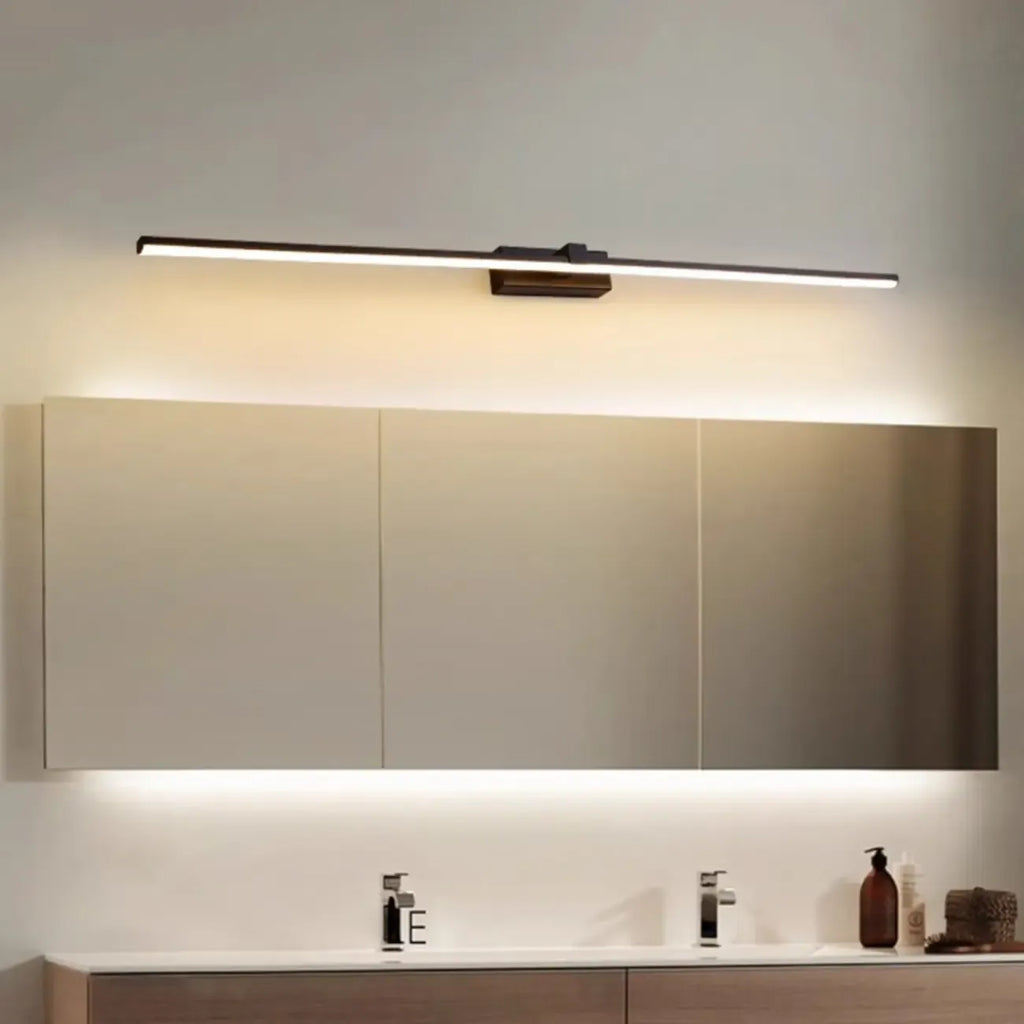 Minimalistic Long Linear LED Vanity Light with Natural Light
