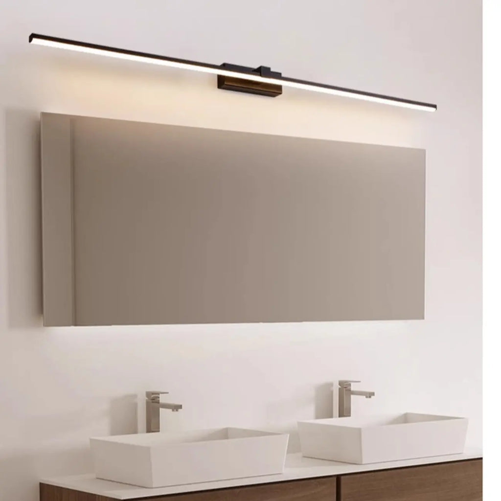 Minimalistic Long Linear LED Vanity Light with Natural Light