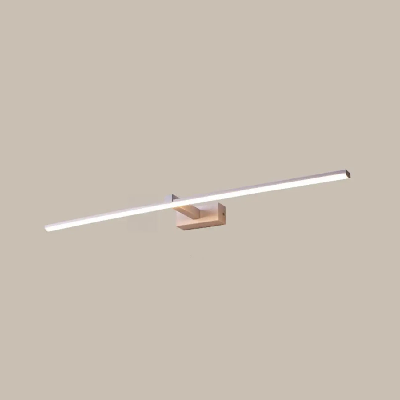 Minimalistic Long Linear LED Vanity Light with Natural Light