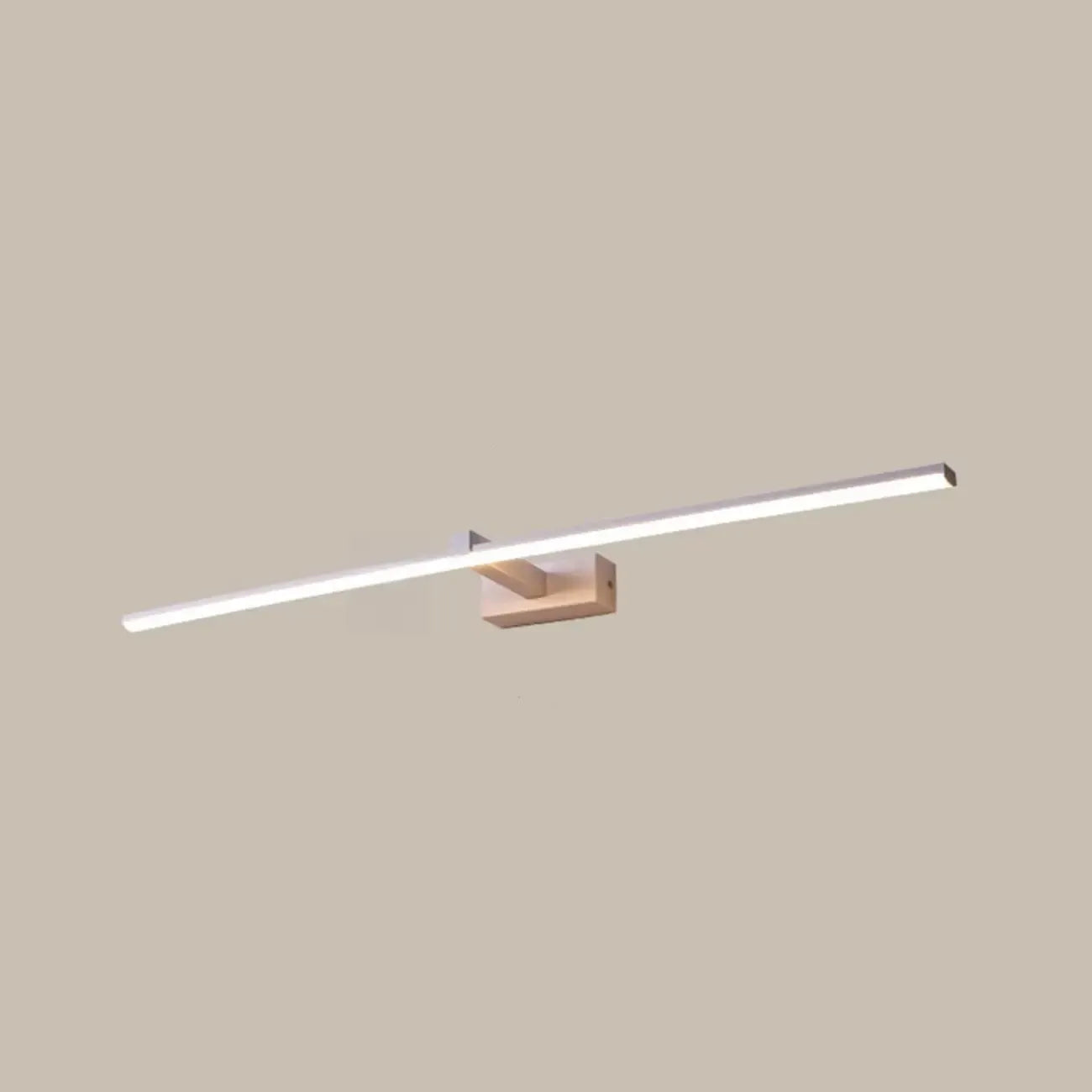 Minimalistic Long Linear LED Vanity Light with Natural Light
