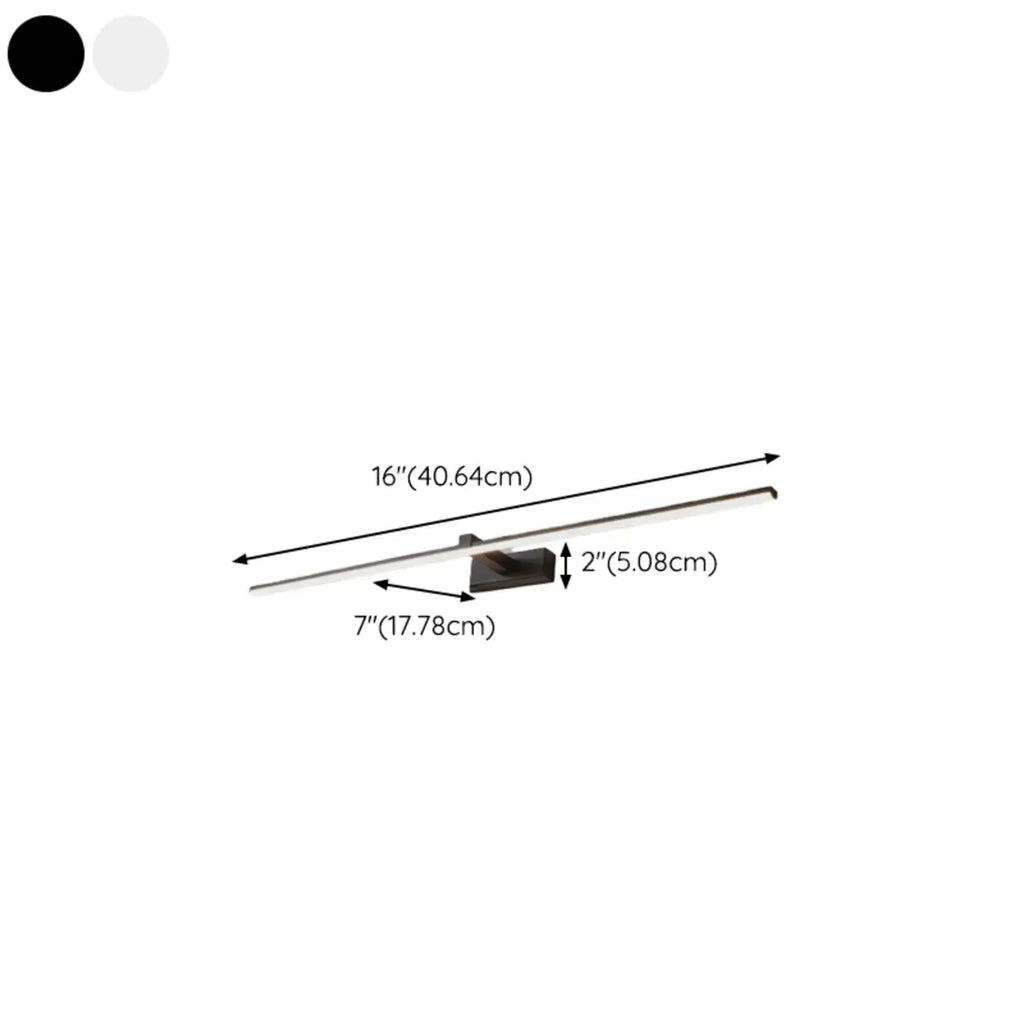 Minimalistic Long Linear LED Vanity Light with Natural Light