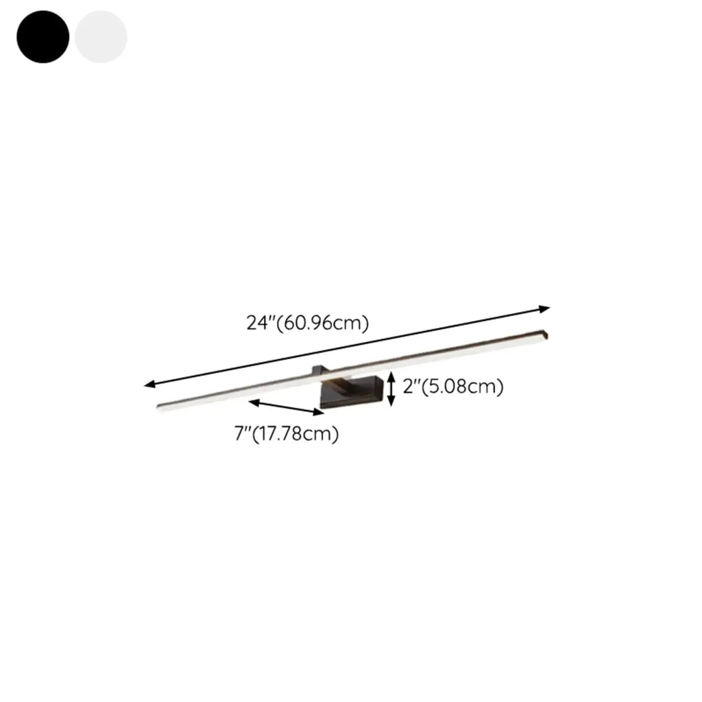 Minimalistic Long Linear LED Vanity Light with Natural Light