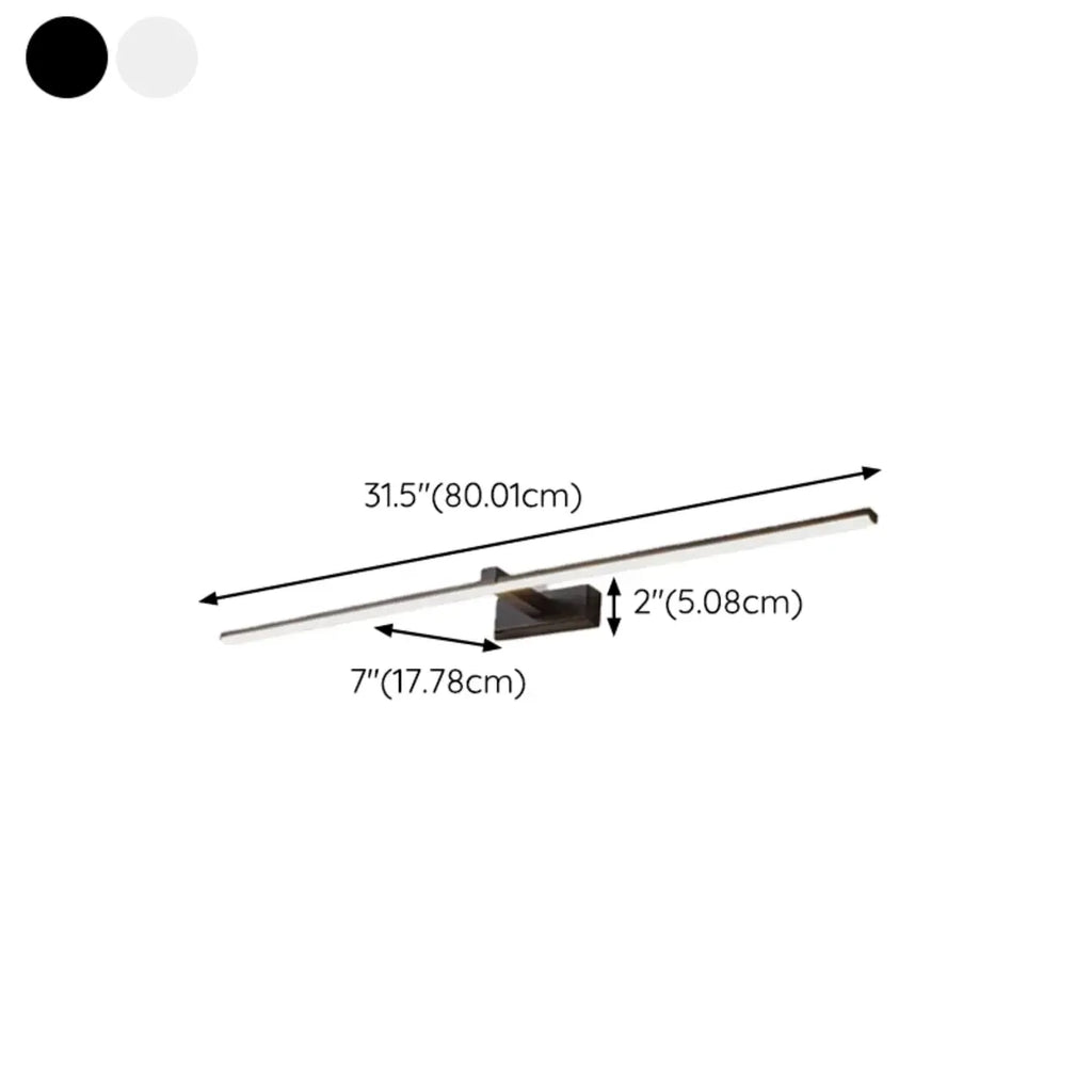 Minimalistic Long Linear LED Vanity Light with Natural Light