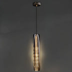 Modern Cylinder Crystal Pendant Light LED for Kitchen Dining