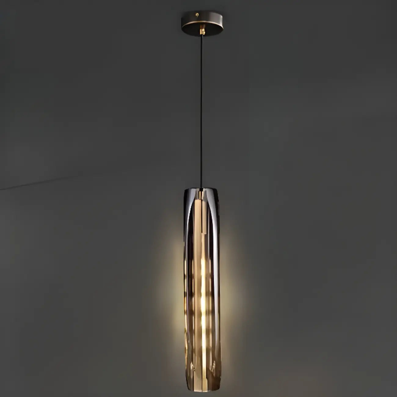Modern Cylinder Crystal Pendant Light LED for Kitchen Dining