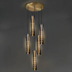 Modern Cylinder Crystal Pendant Light LED for Kitchen Dining