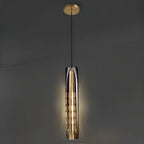 Modern Cylinder Crystal Pendant Light LED for Kitchen Dining