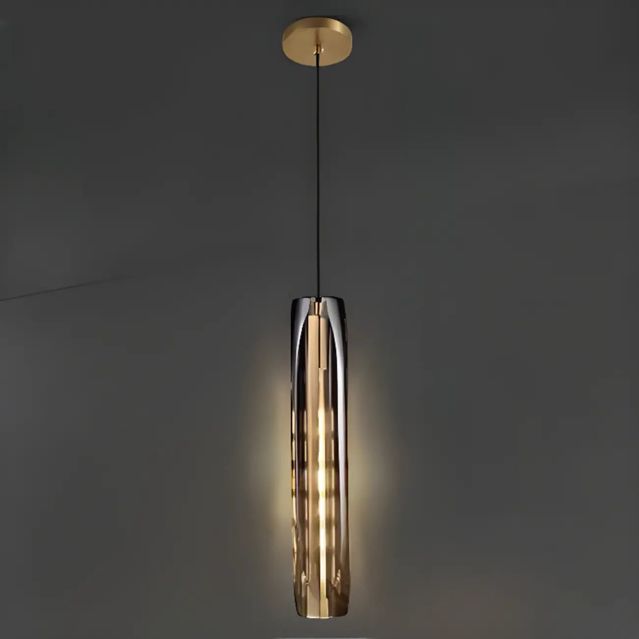 Modern Cylinder Crystal Pendant Light LED for Kitchen Dining