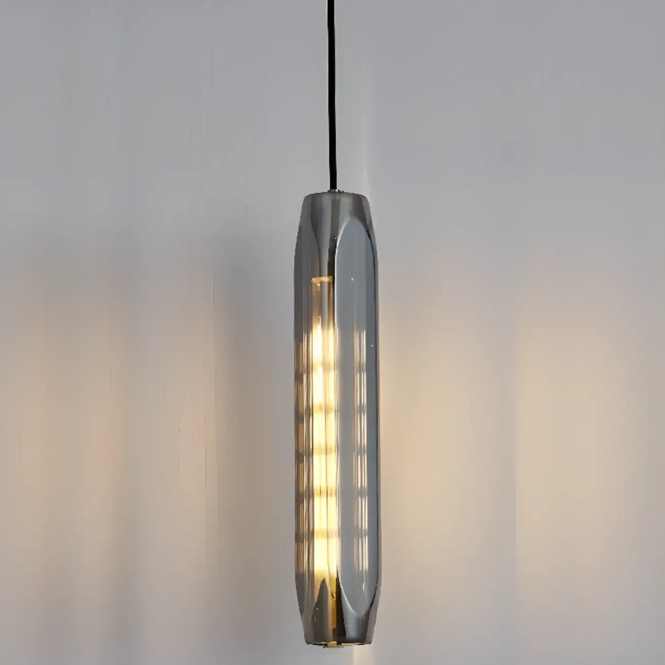 Modern Cylinder Crystal Pendant Light LED for Kitchen Dining