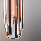 Modern Cylinder Crystal Pendant Light LED for Kitchen Dining
