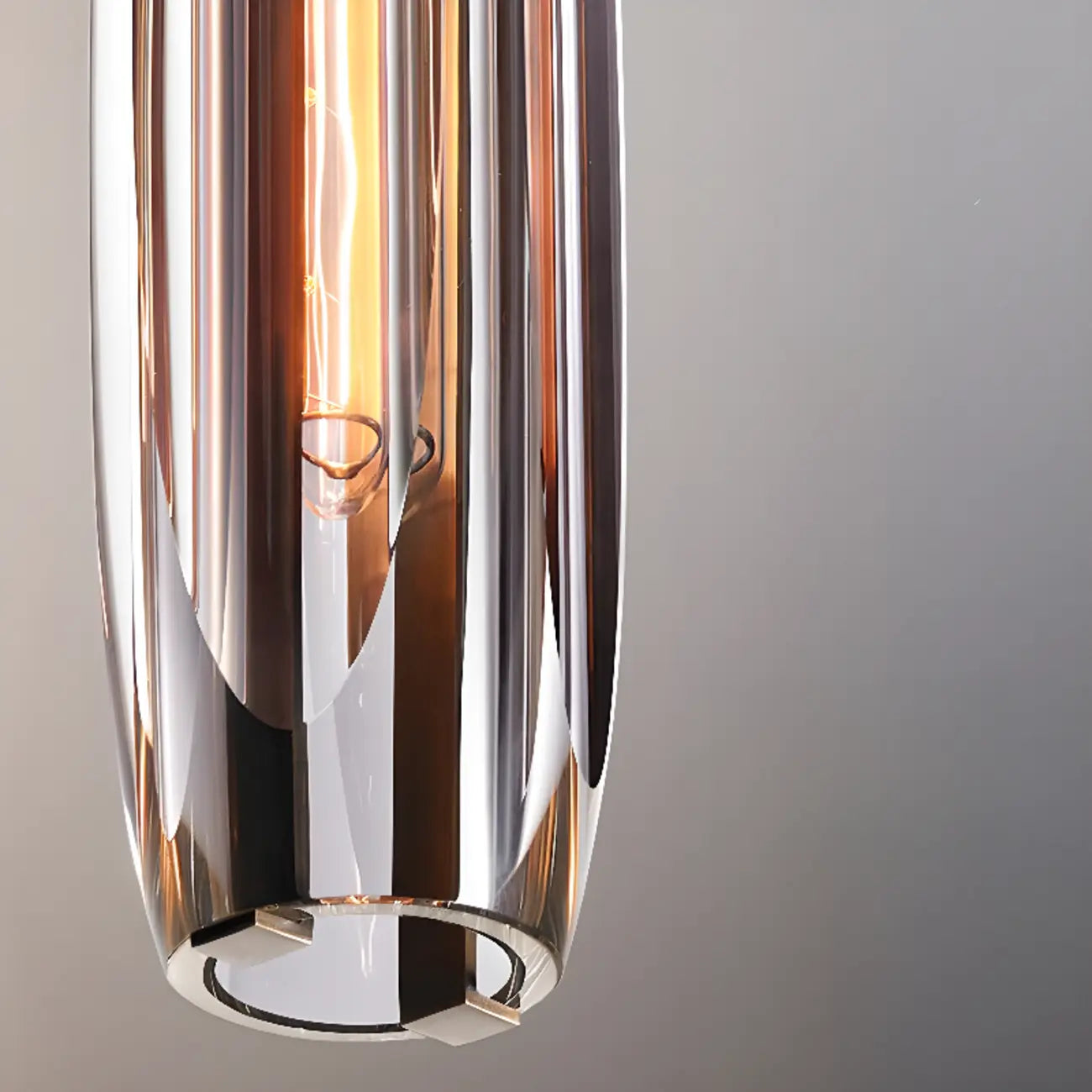 Modern Cylinder Crystal Pendant Light LED for Kitchen Dining