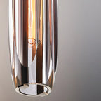 Modern Cylinder Crystal Pendant Light LED for Kitchen Dining