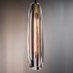 Modern Cylinder Crystal Pendant Light LED for Kitchen Dining
