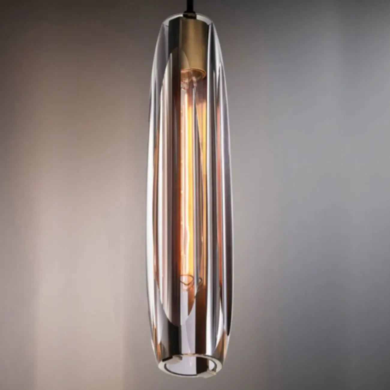 Modern Cylinder Crystal Pendant Light LED for Kitchen Dining