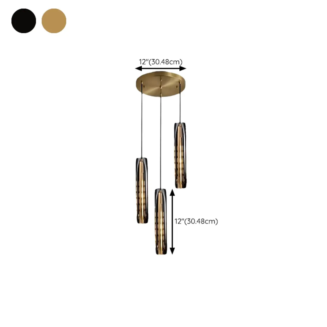 Modern Cylinder Crystal Pendant Light LED for Kitchen Dining