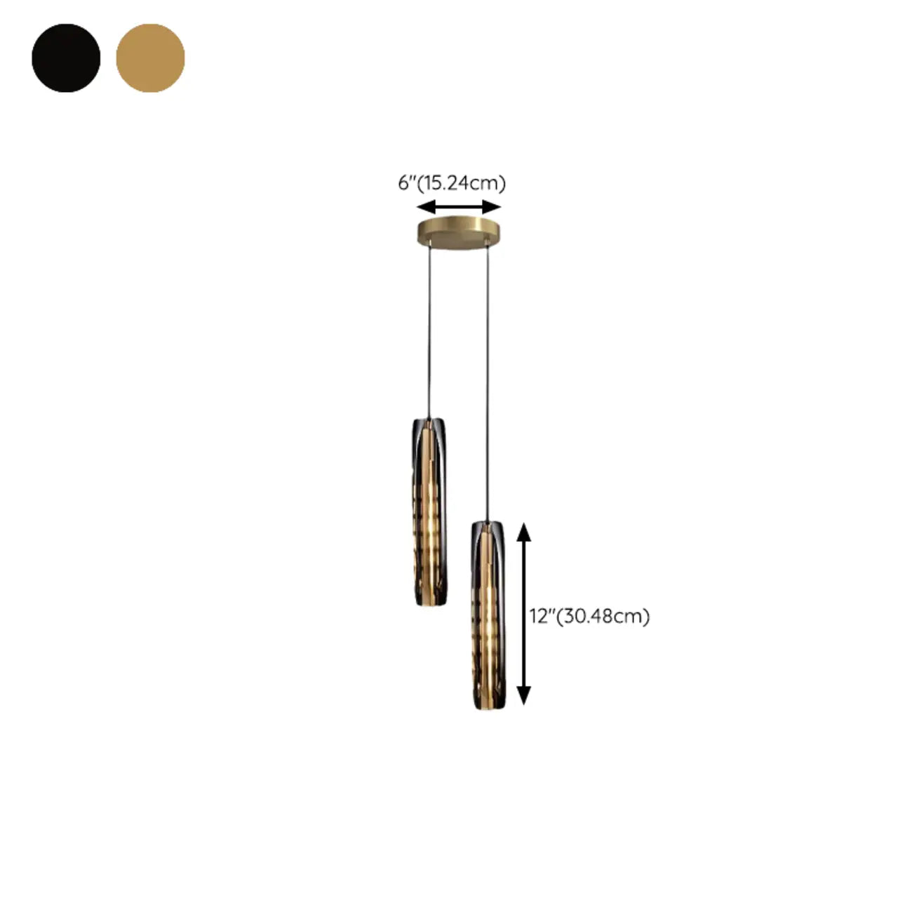 Modern Cylinder Crystal Pendant Light LED for Kitchen Dining