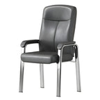 HomeyFad Modern Leather Metal 4-Leg Office Chair with Arms