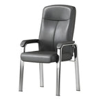 HomeyFad Modern Leather Metal 4-Leg Office Chair with Arms