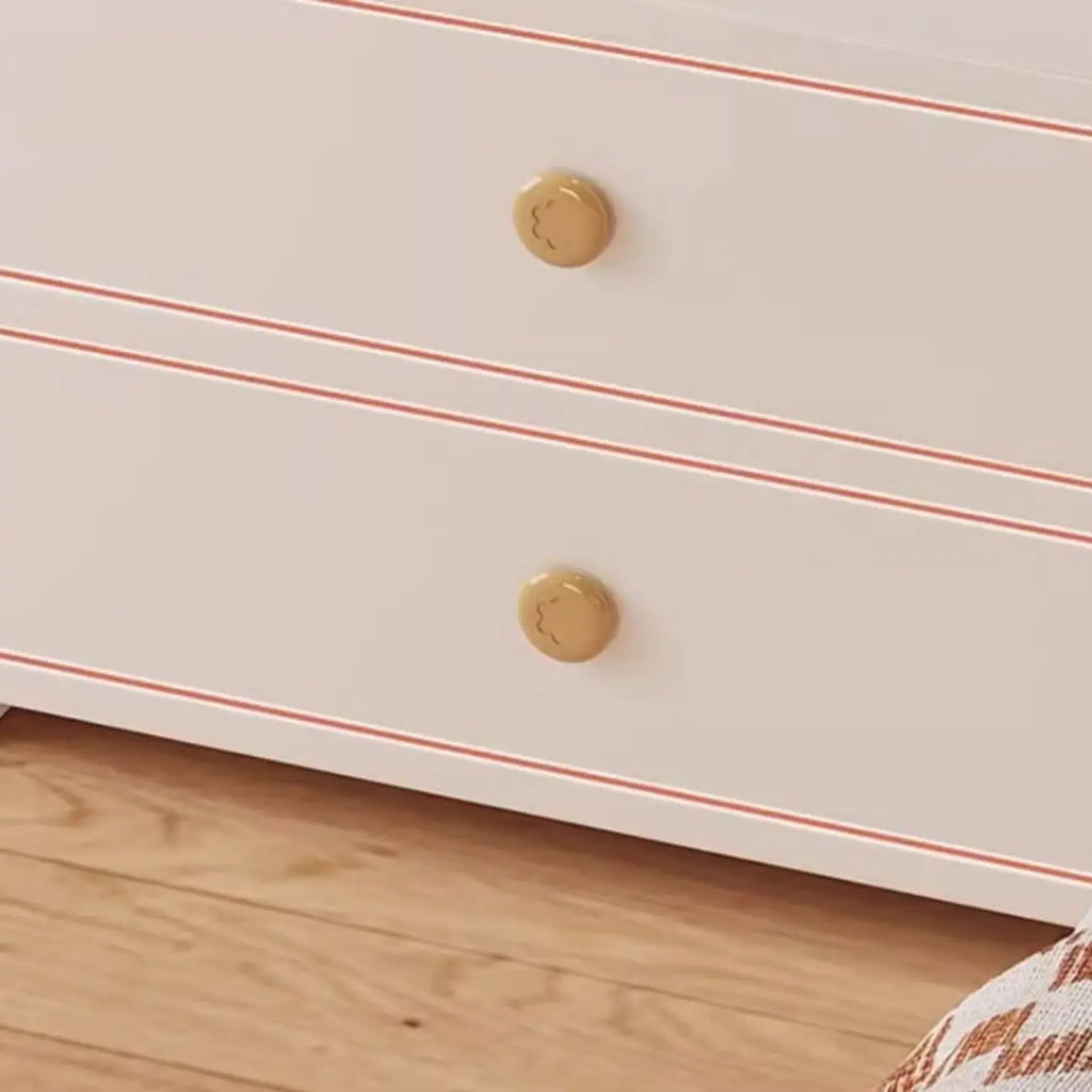 Wooden Modern Open Storage Nightstand with Drawers