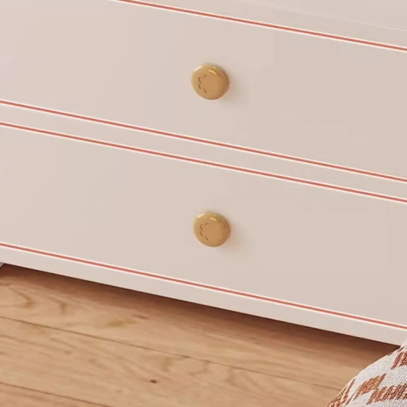 Wooden Modern Open Storage Nightstand with Drawers