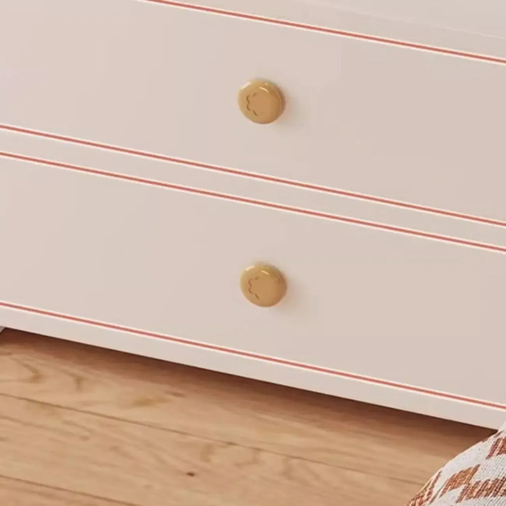 Wooden Modern Open Storage Nightstand with Drawers