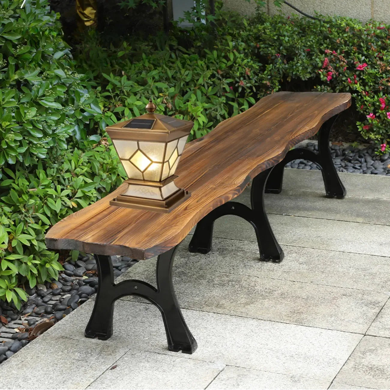 Vintage Bronze Solar Square Outdoor Post Lights