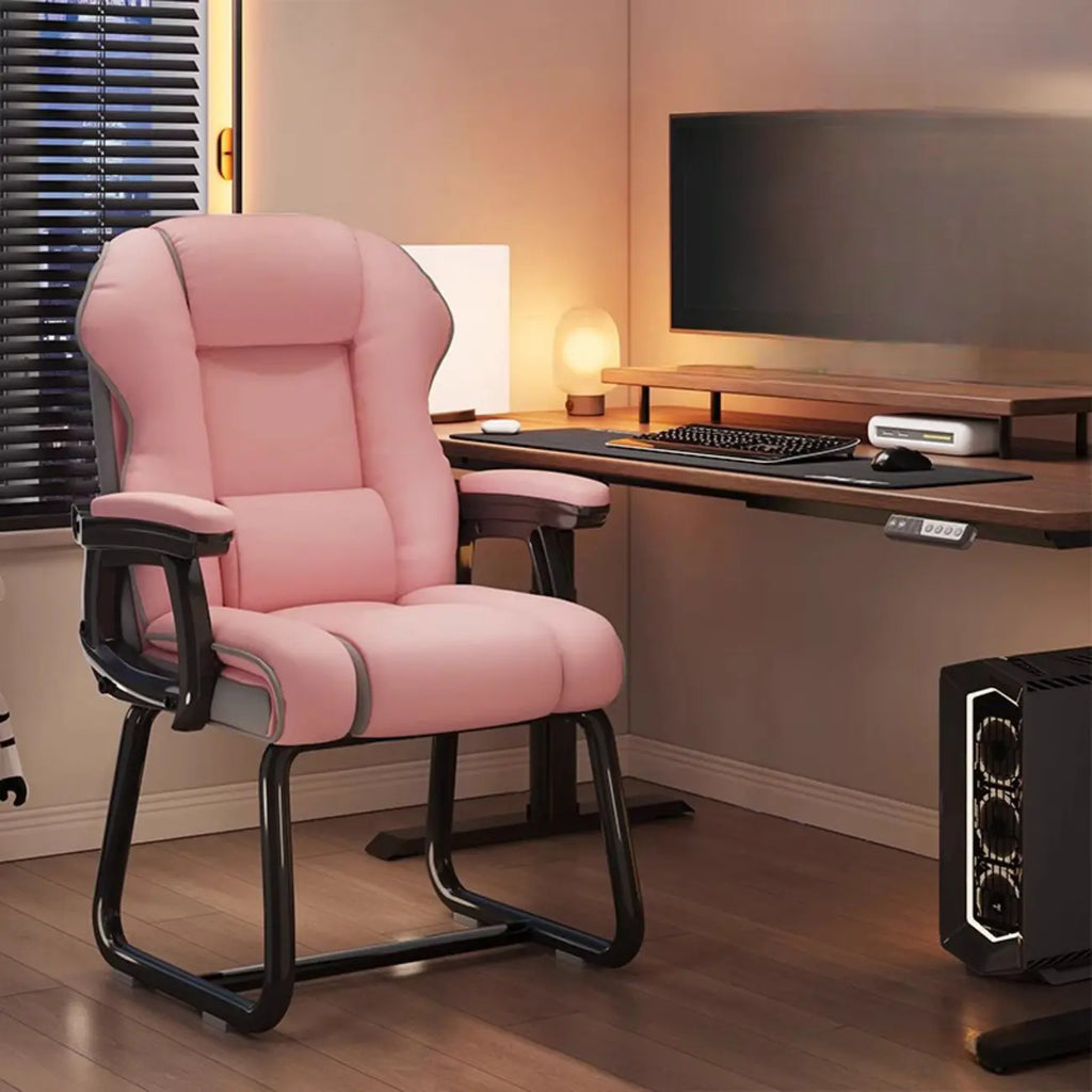 Yellow High-Back Leather Ergonomic Executive Chair