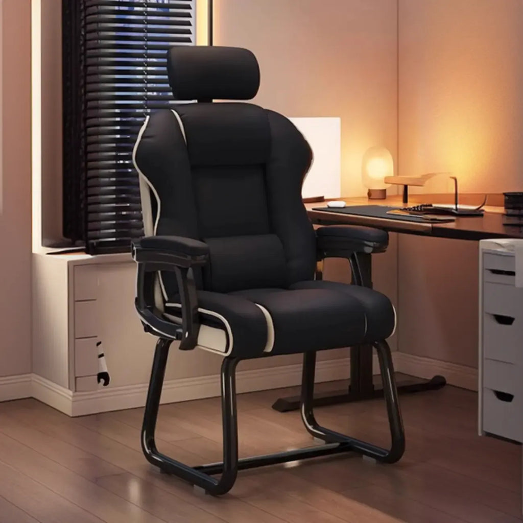 Yellow High-Back Leather Ergonomic Executive Chair