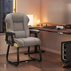 Yellow High-Back Leather Ergonomic Executive Chair