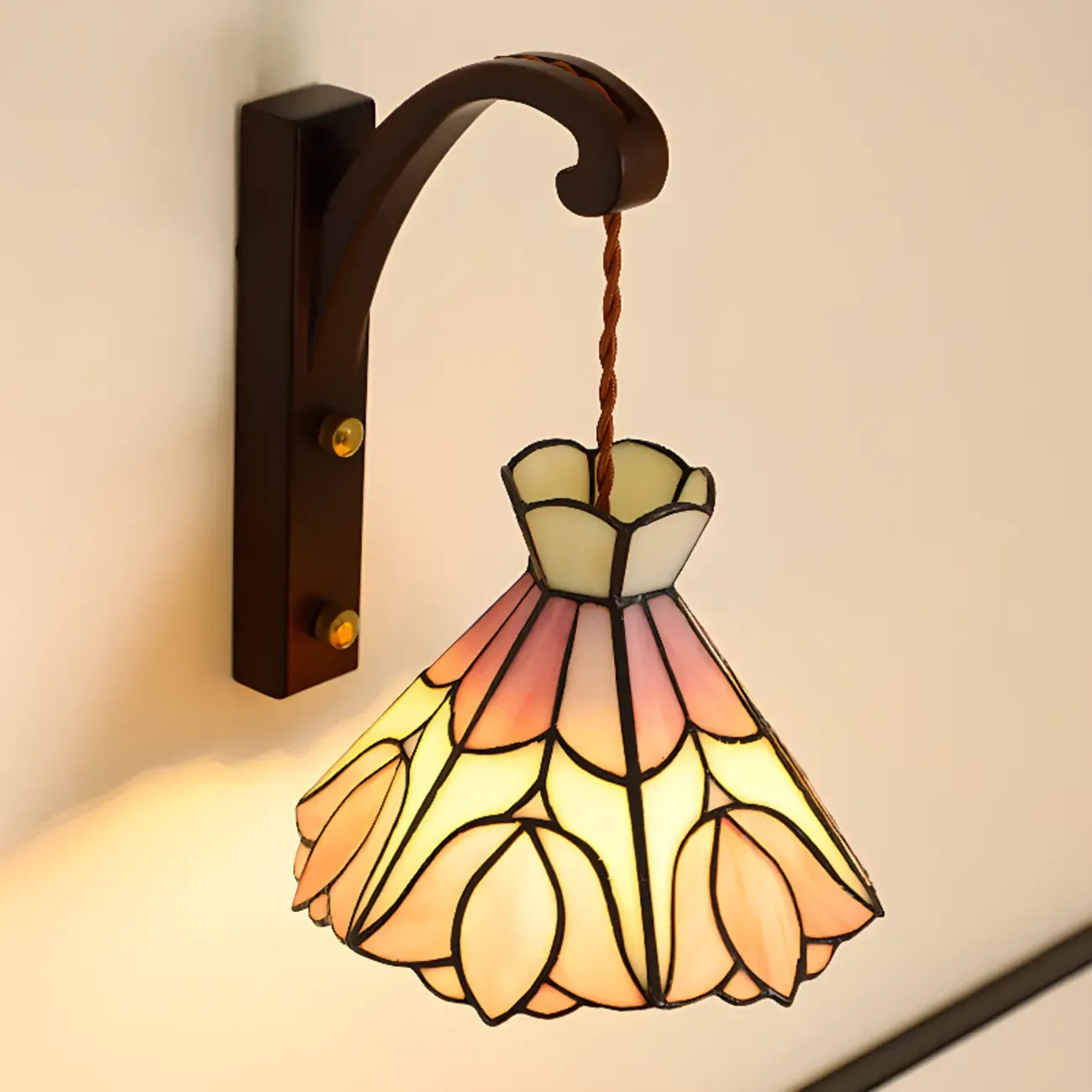 Vintage Geometric Glass LED Wall Sconce for Indoor Decor