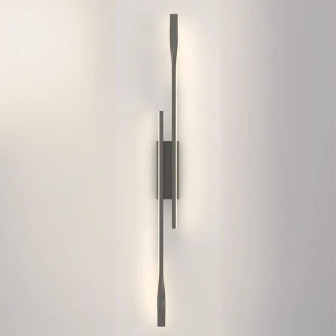 Modern Black Linear Up & Down Wall Sconce with Natural Light