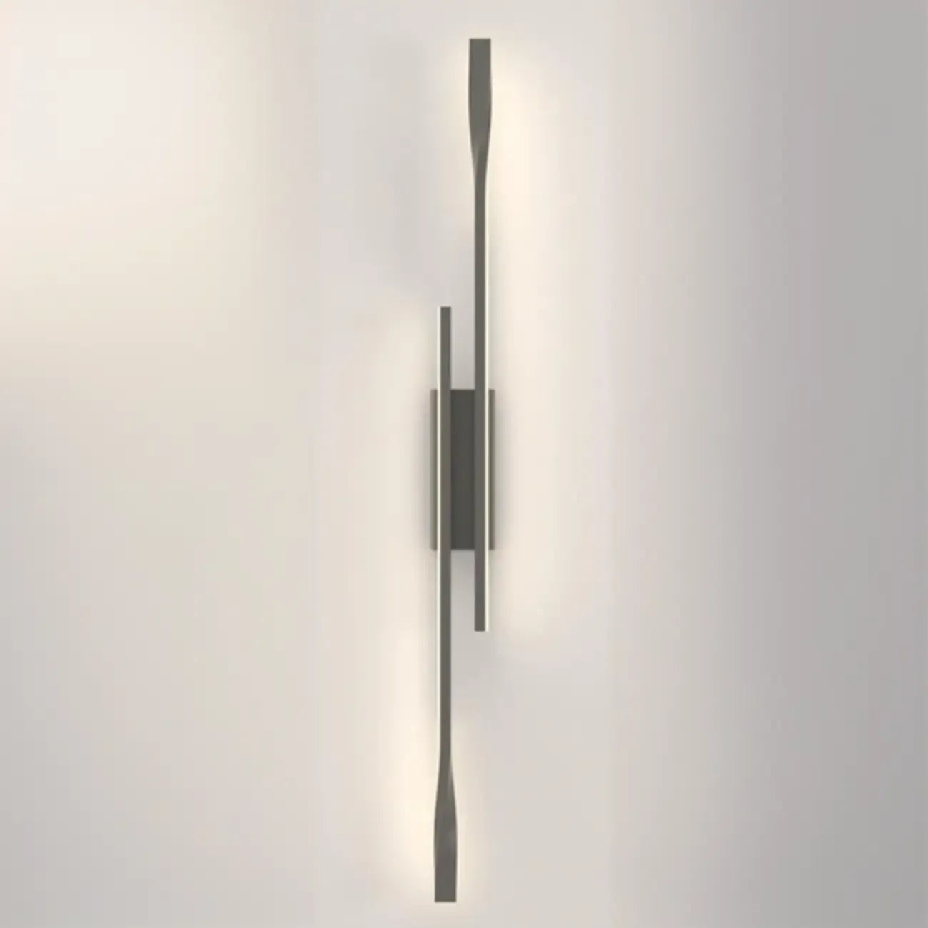 Modern Black Linear Up & Down Wall Sconce with Natural Light