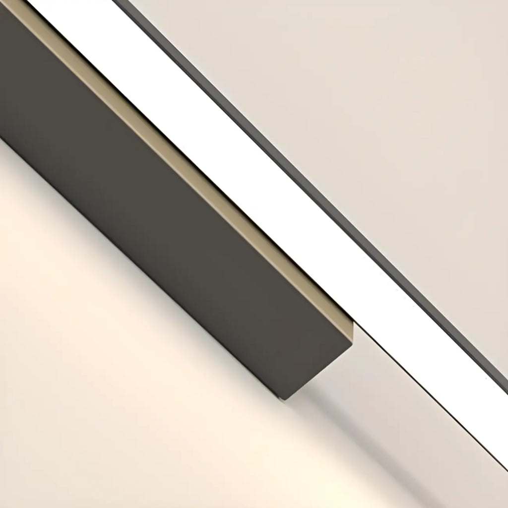 Modern Black Linear Up & Down Wall Sconce with Natural Light