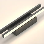 Modern Black Linear Up & Down Wall Sconce with Natural Light