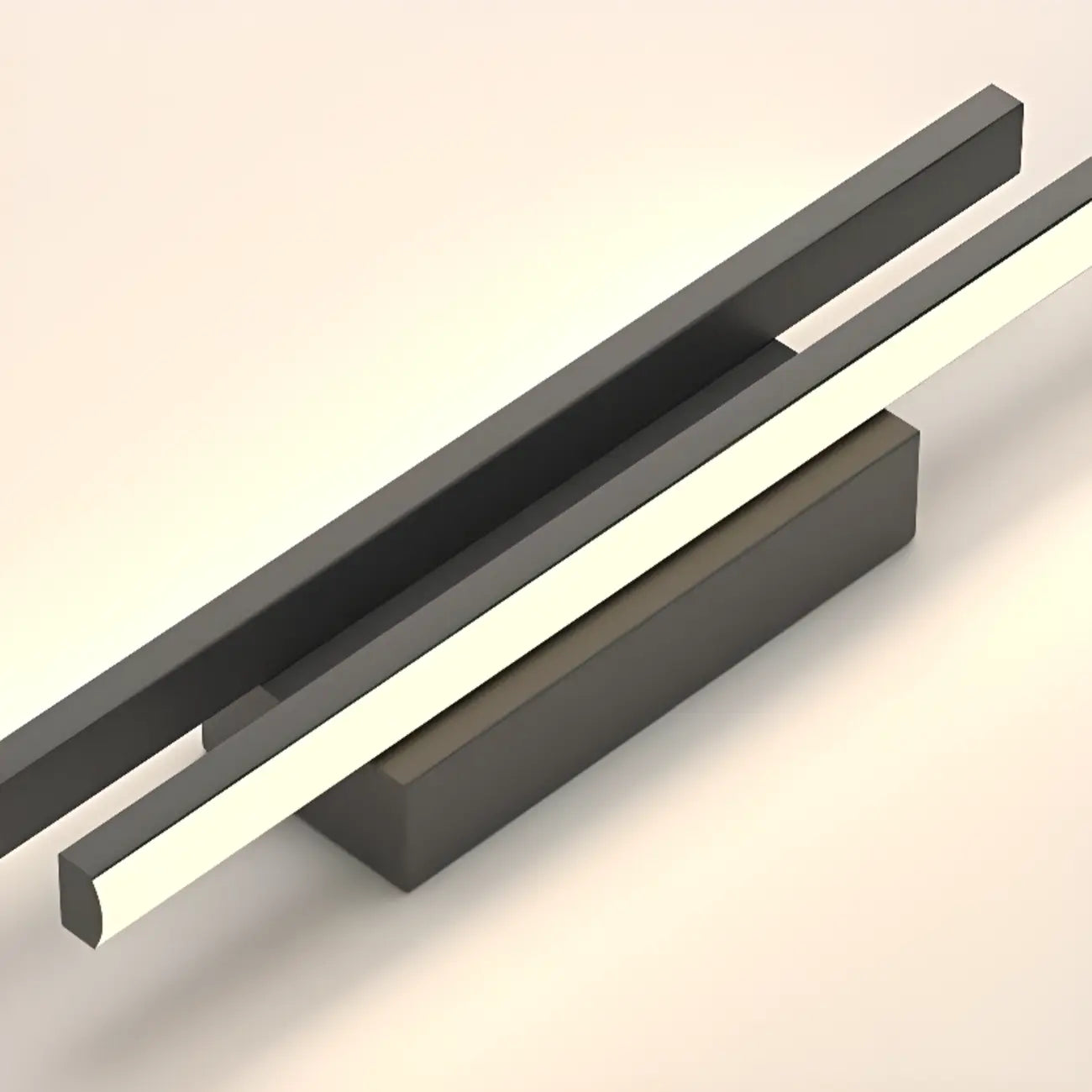 Modern Black Linear Up & Down Wall Sconce with Natural Light