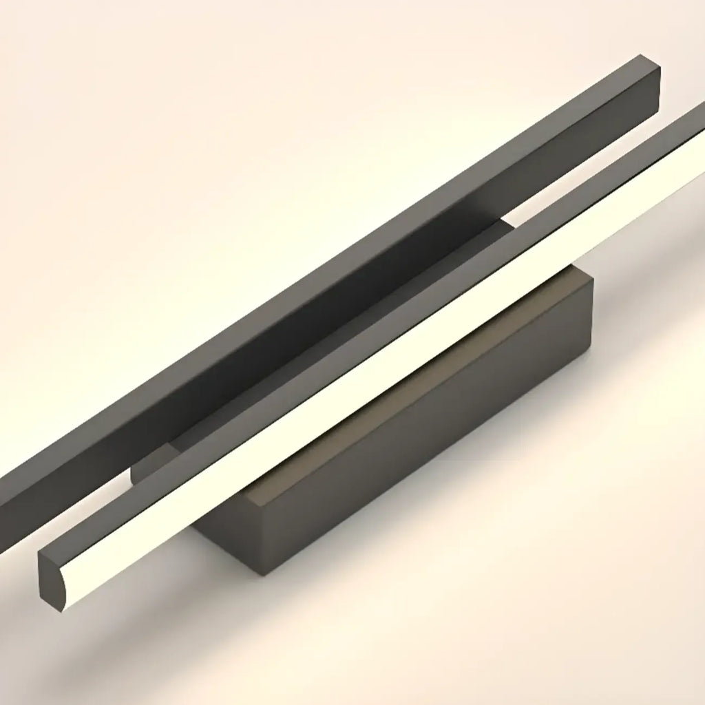 Modern Black Linear Up & Down Wall Sconce with Natural Light