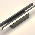 Modern Black Linear Up & Down Wall Sconce with Natural Light