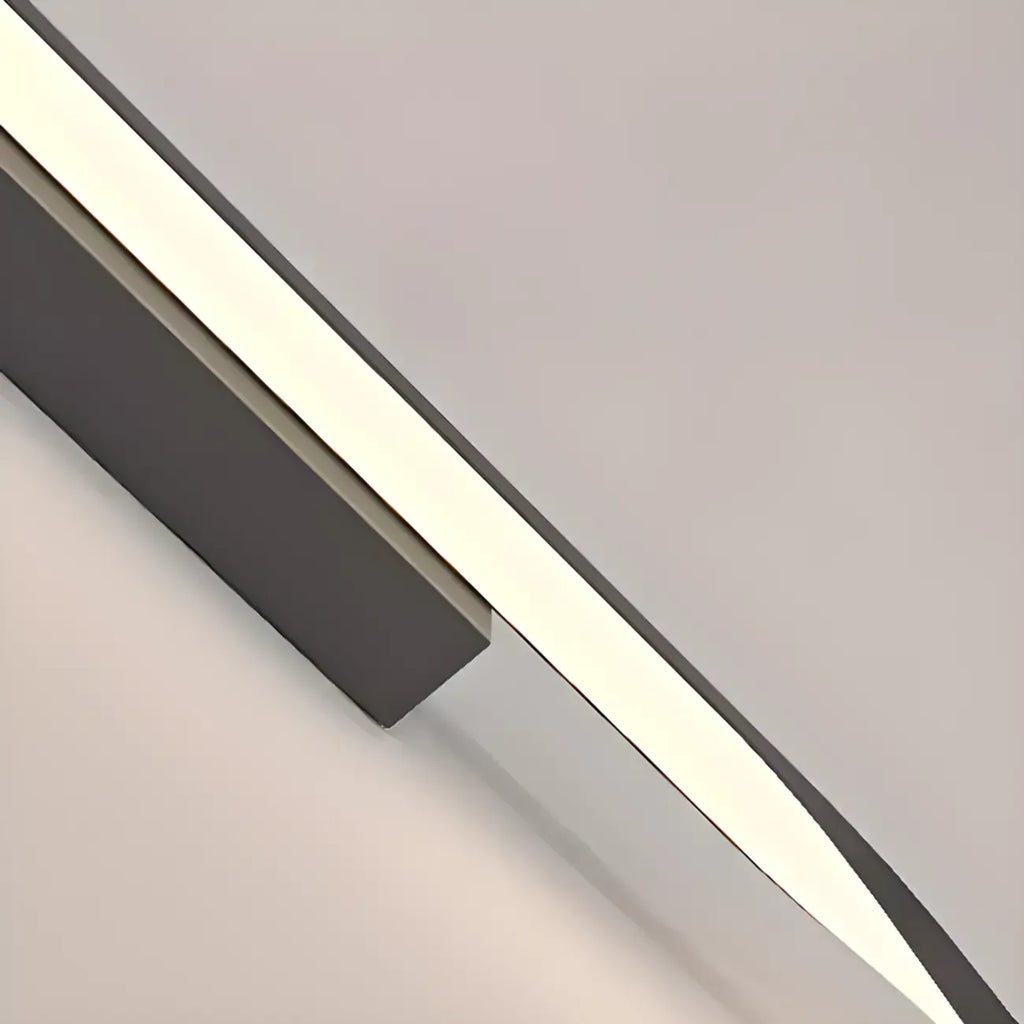Modern Black Linear Up & Down Wall Sconce with Natural Light