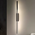 Modern Black Linear Up & Down Wall Sconce with Natural Light