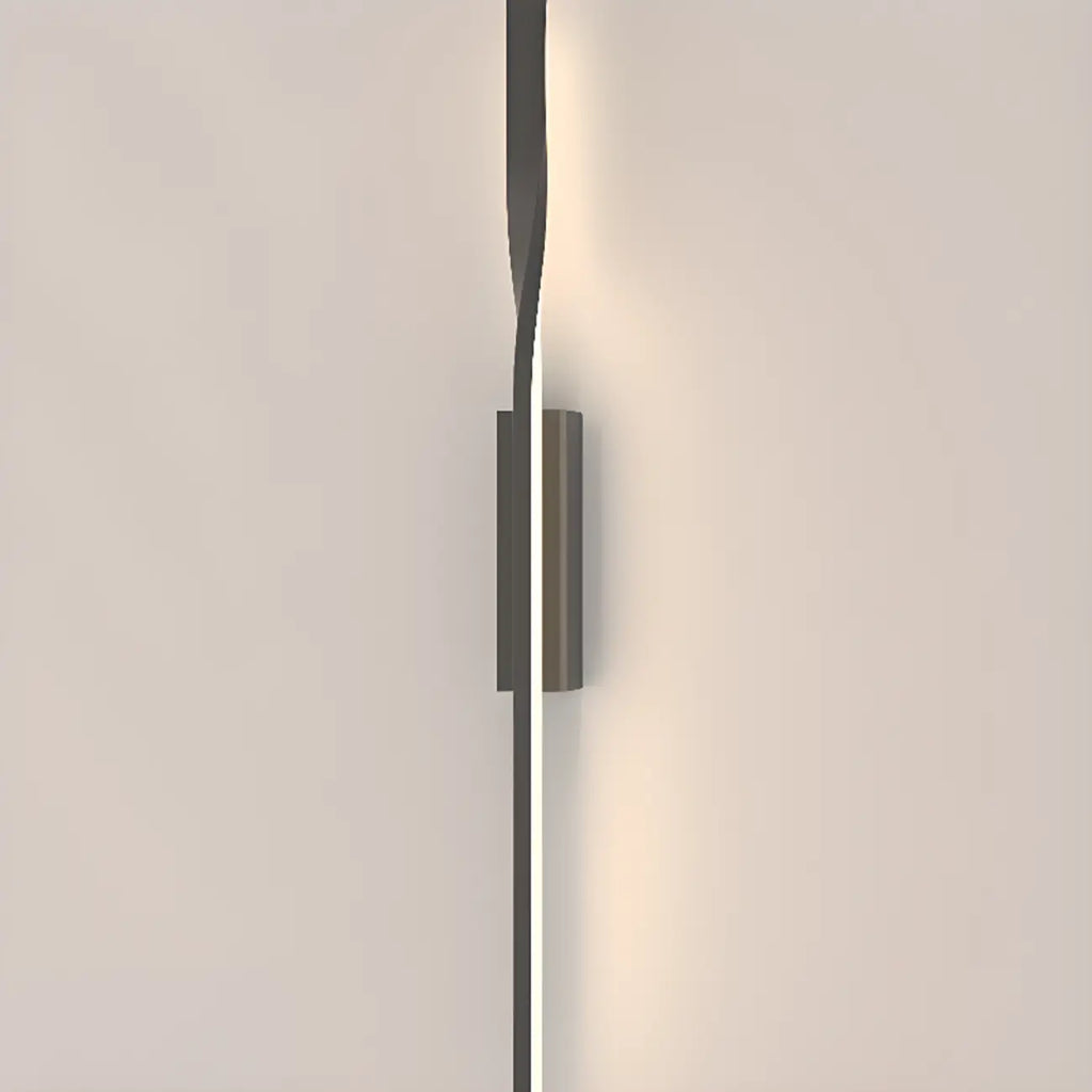 Modern Black Linear Up & Down Wall Sconce with Natural Light