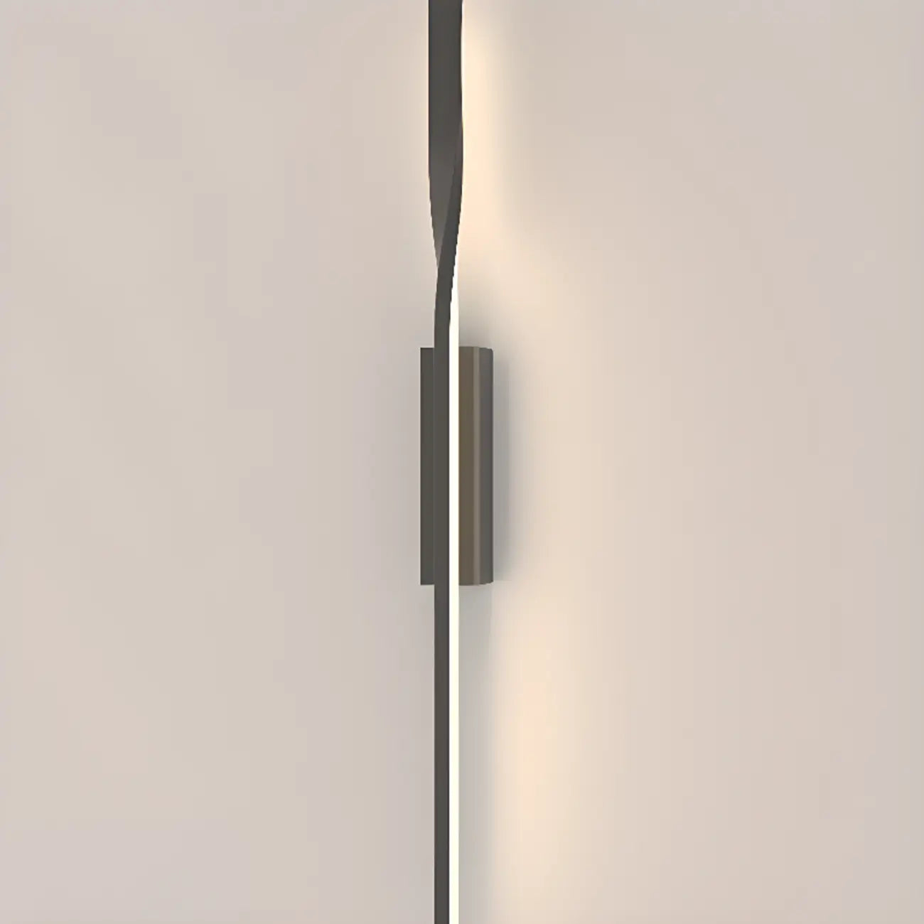 Modern Black Linear Up & Down Wall Sconce with Natural Light