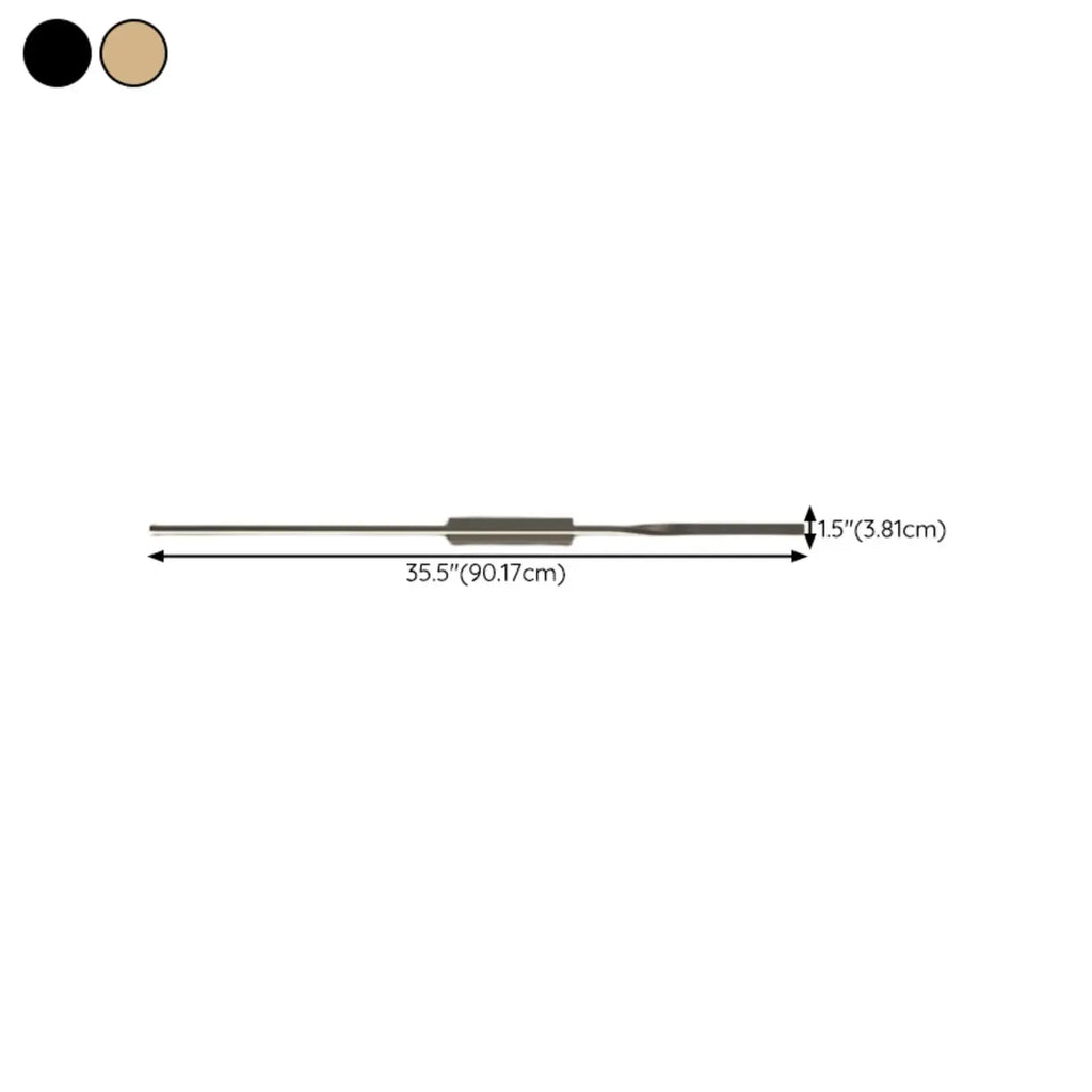 Modern Black Linear Up & Down Wall Sconce with Natural Light