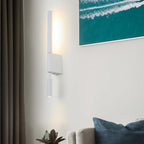Mini Geometric White 2-Light Wall Sconce with LED for Indoor