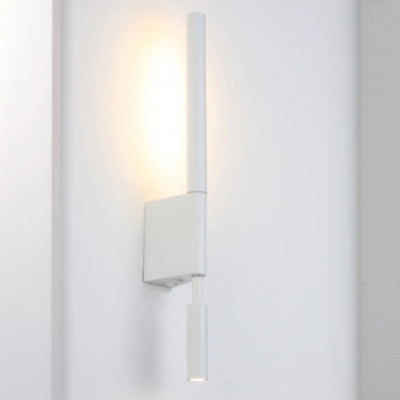 Mini Geometric White 2-Light Wall Sconce with LED for Indoor