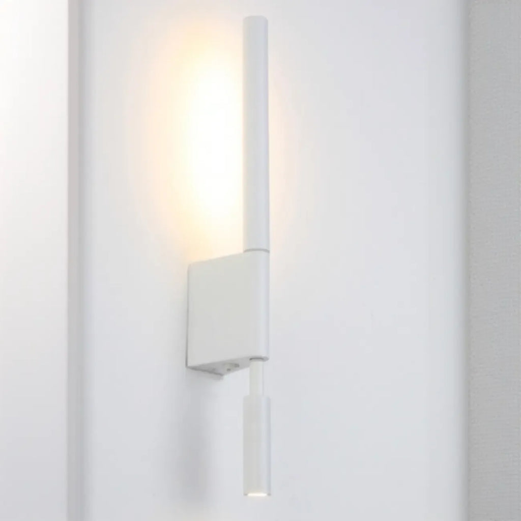 Mini Geometric White 2-Light Wall Sconce with LED for Indoor