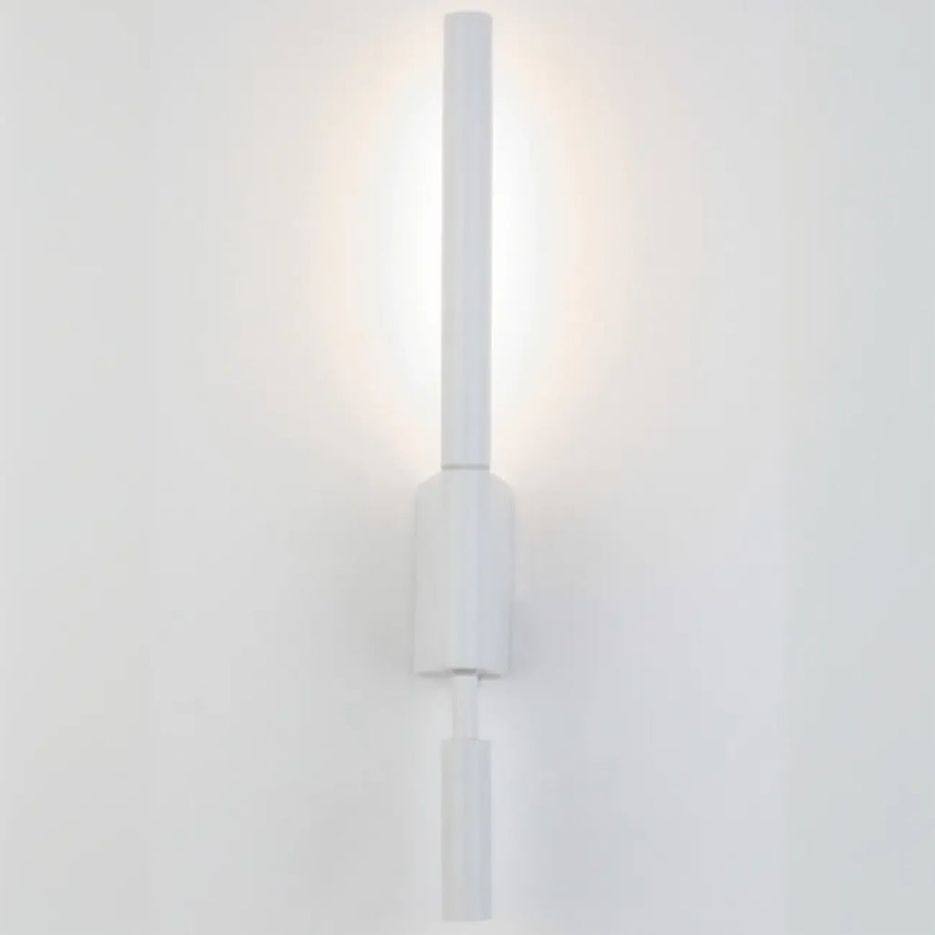 Mini Geometric White 2-Light Wall Sconce with LED for Indoor